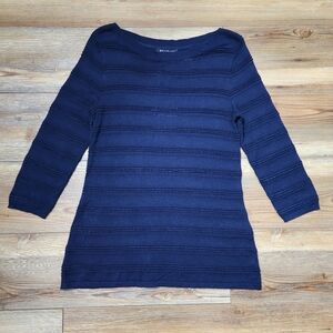 41 Hawthorne Stitchfix Sweater Women's S Petite Navy Blue NEW
